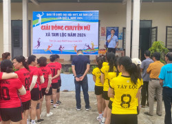 Xã Tam Lộc tổ chức giải bóng chuyền nữ trong chương trình Đại hội TDTT, lần thứ X năm 2024!